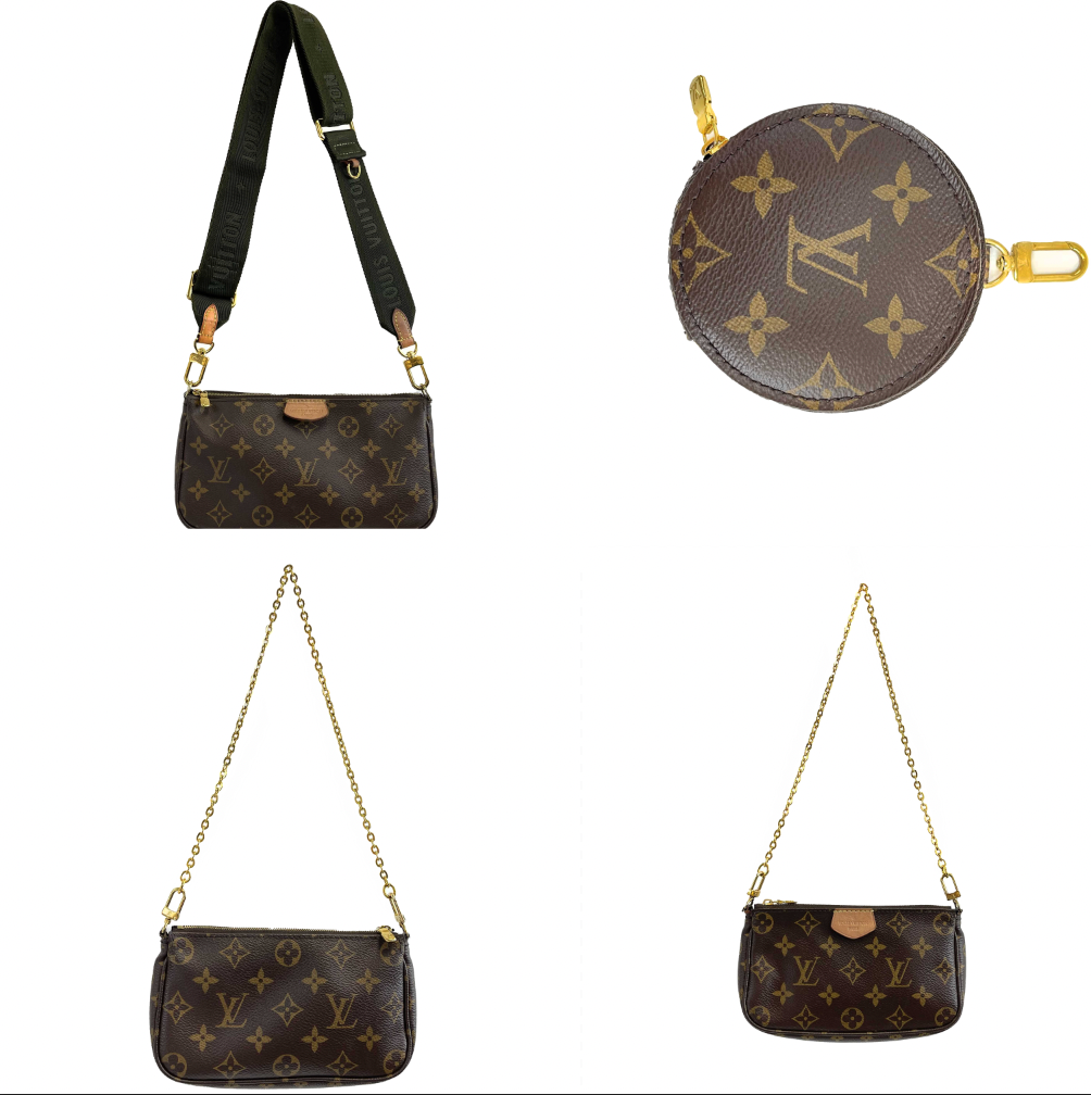 Louis Vuitton Multi Pochette Brown Monogram Canvas Crossbody