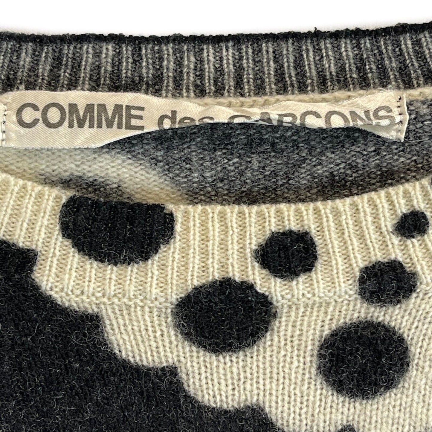 Comme des Garcons LongSleeve Wool Knit Cardigan Black 2001 Black Small Sweater