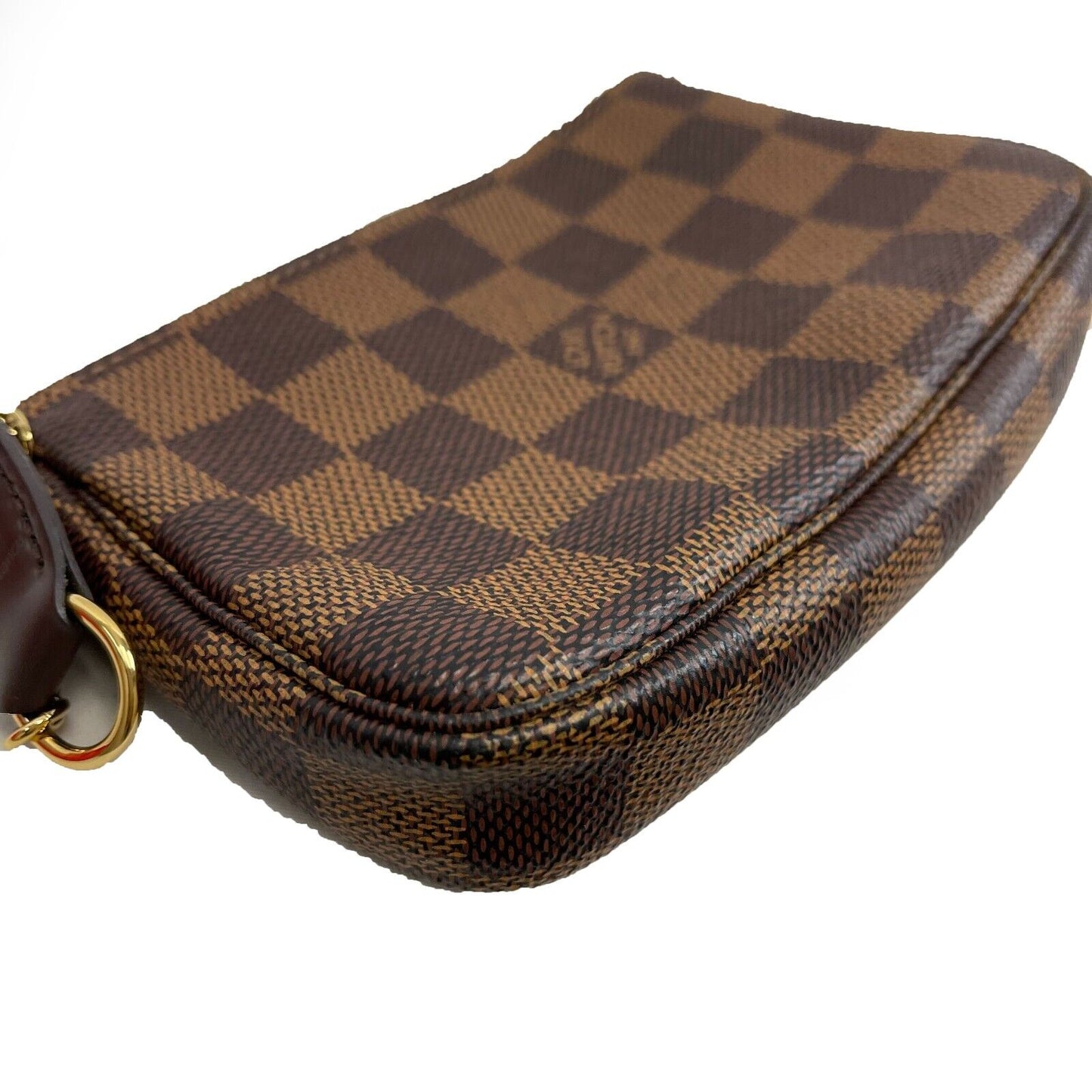 Louis Vuitton Mini Pochette Damier Ebene Brown Accessories