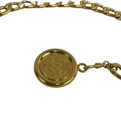 CHANEL - Vintage Chanel Gold Plated Cambon 31 Rue Coin 3 Row Chain Belt