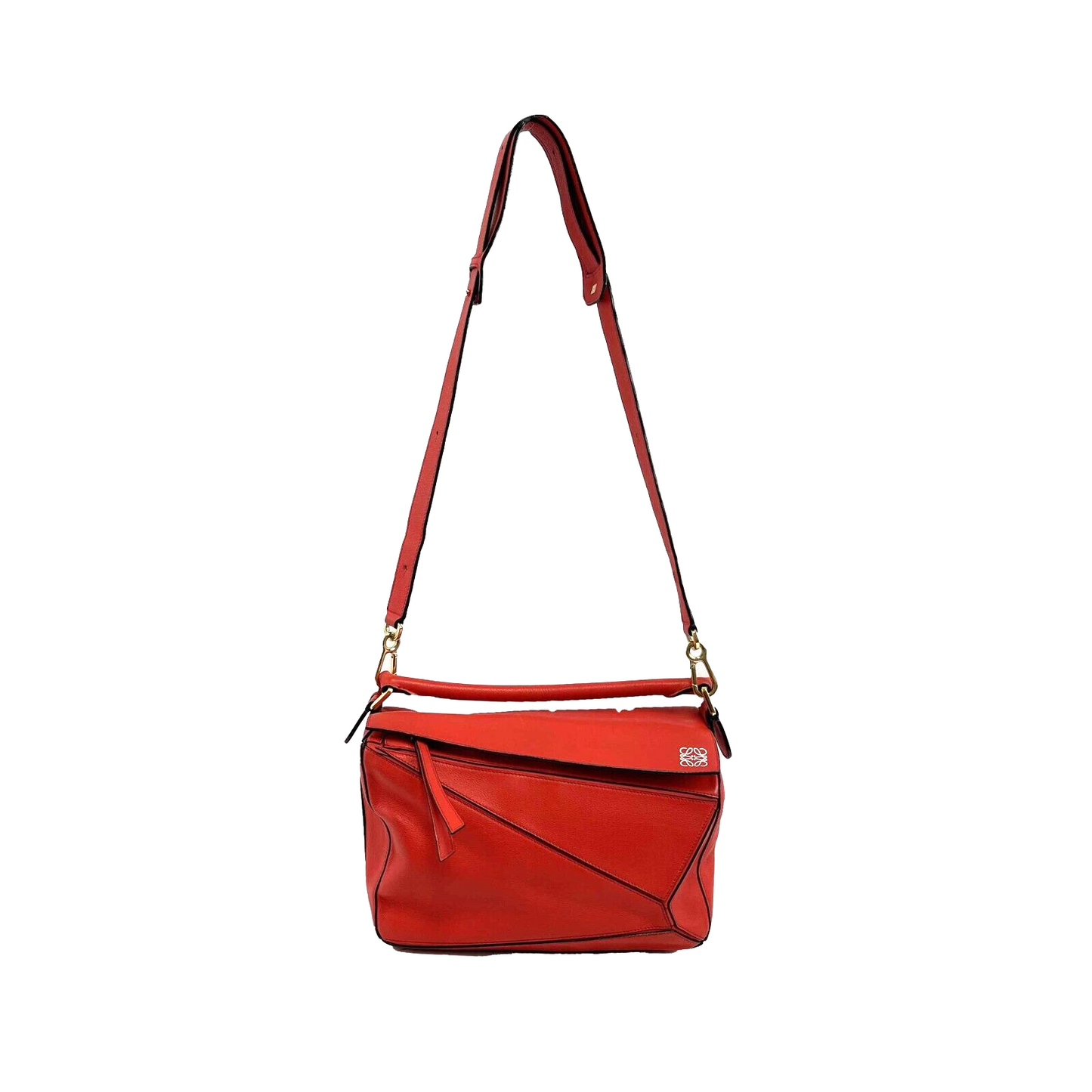 Loewe Puzzle Scarlet Medium Handbag Excellent