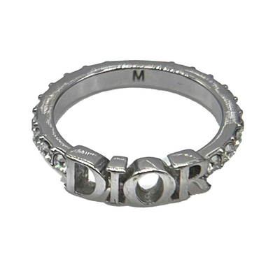 Christian Dior Dio(r)evolution Silver Finish Metal White Crystal Ring -  BougieHabit