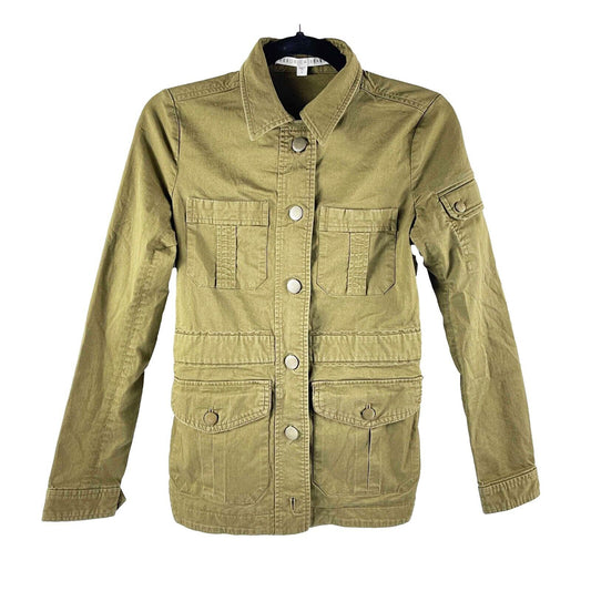 Veronica Beard Camp Utility Button Army Green 0 XS Jacket