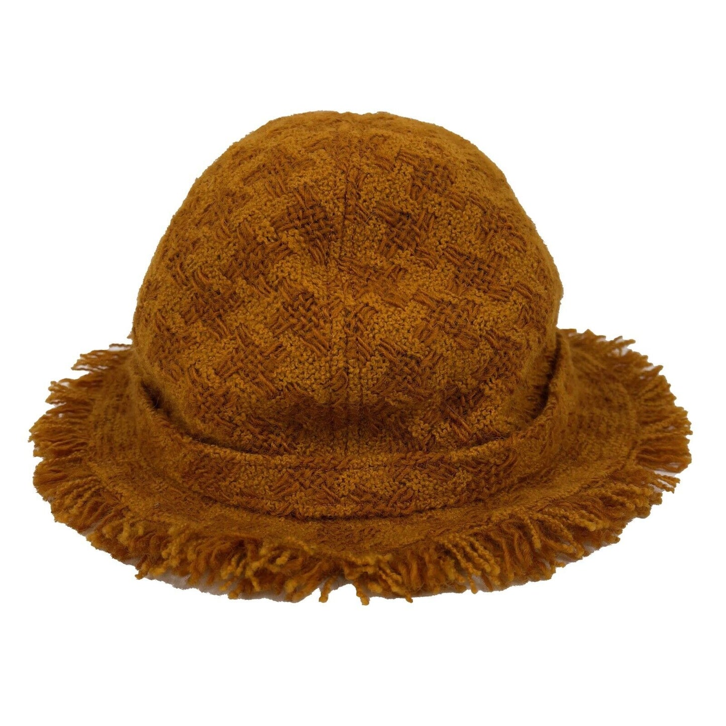 CHANEL - Vintage Orange Cloth Yarn Bucket Hat - Fringe Detail - 57 / S