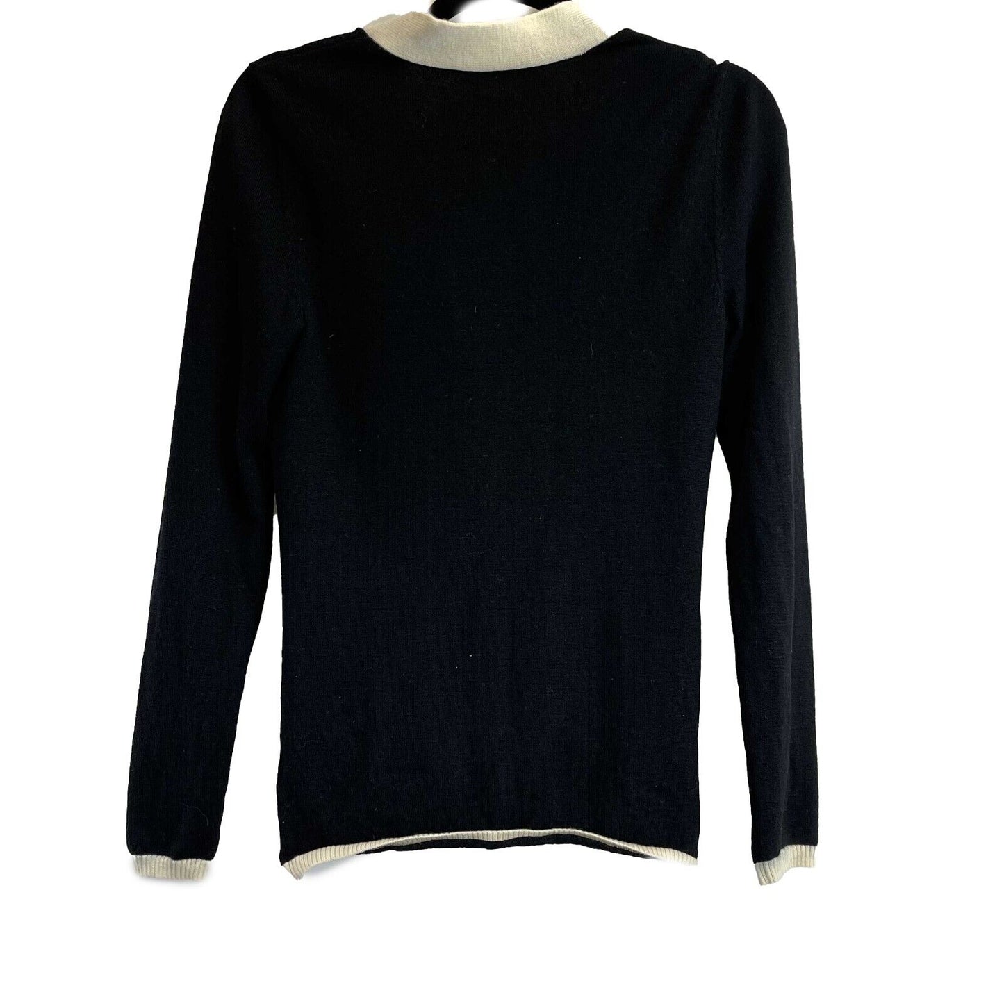 Tory Burch - Black Cardigan Sweater - Black, Cream - Small - Top