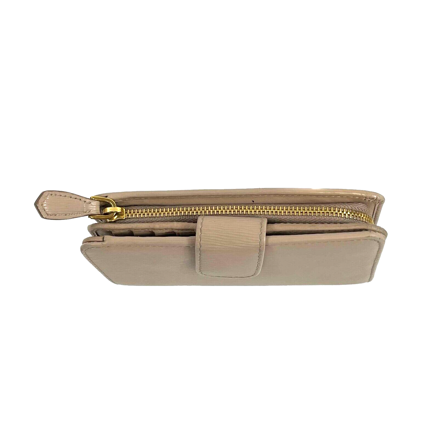 Prada - Small Saffiano Leather Card Wallet - Powder Pink / Gold