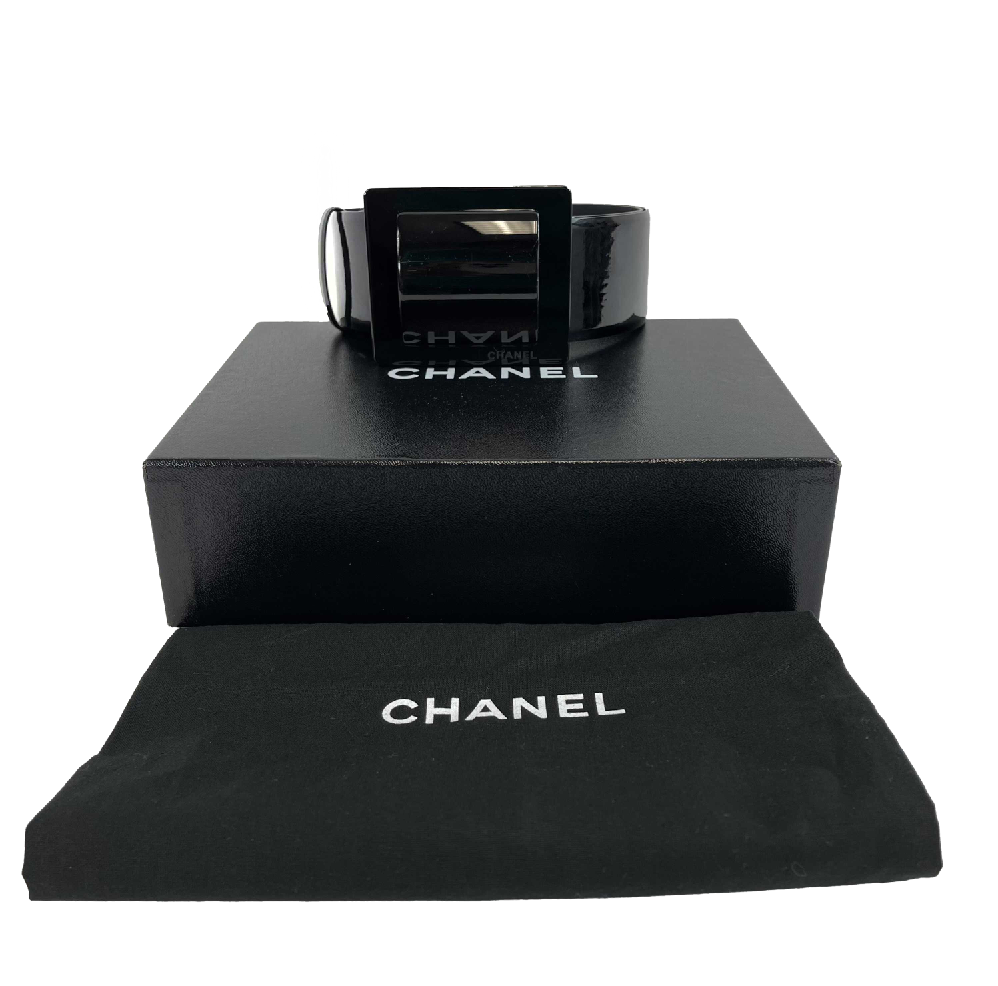 Chanel - Patent Leather Belt - Black - 90/36 - Belt