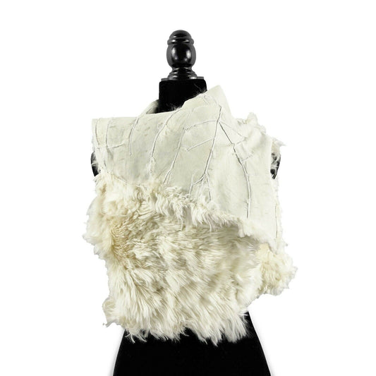 Ann Demeulemeester- Llama Shearling Fur Vest Jacket - Ivory - Size M