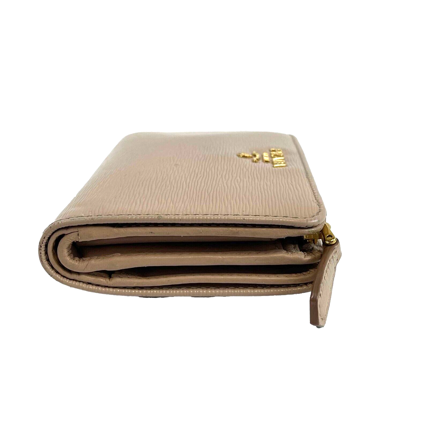 Prada - Small Saffiano Leather Card Wallet - Powder Pink / Gold