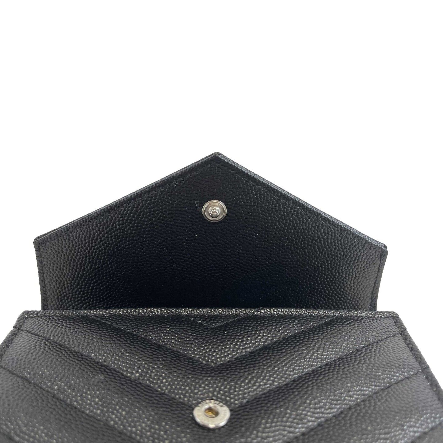 Saint Laurent - YSL - Small Envelope Wallet in Grain De Poudre Embossed Leather