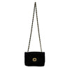 CHANEL -1980's Vintage Gripoix Satin Bag - Black, Gold-Tone Crossbody