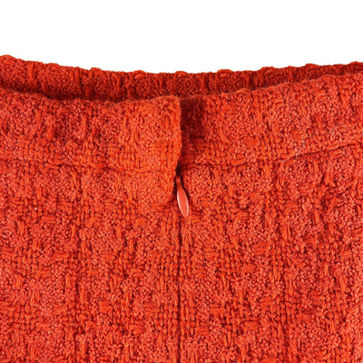 CHANEL - New - 2019 Skirt - Runway Tweed Midi CC Pencil Orange 19K - 42 US 10