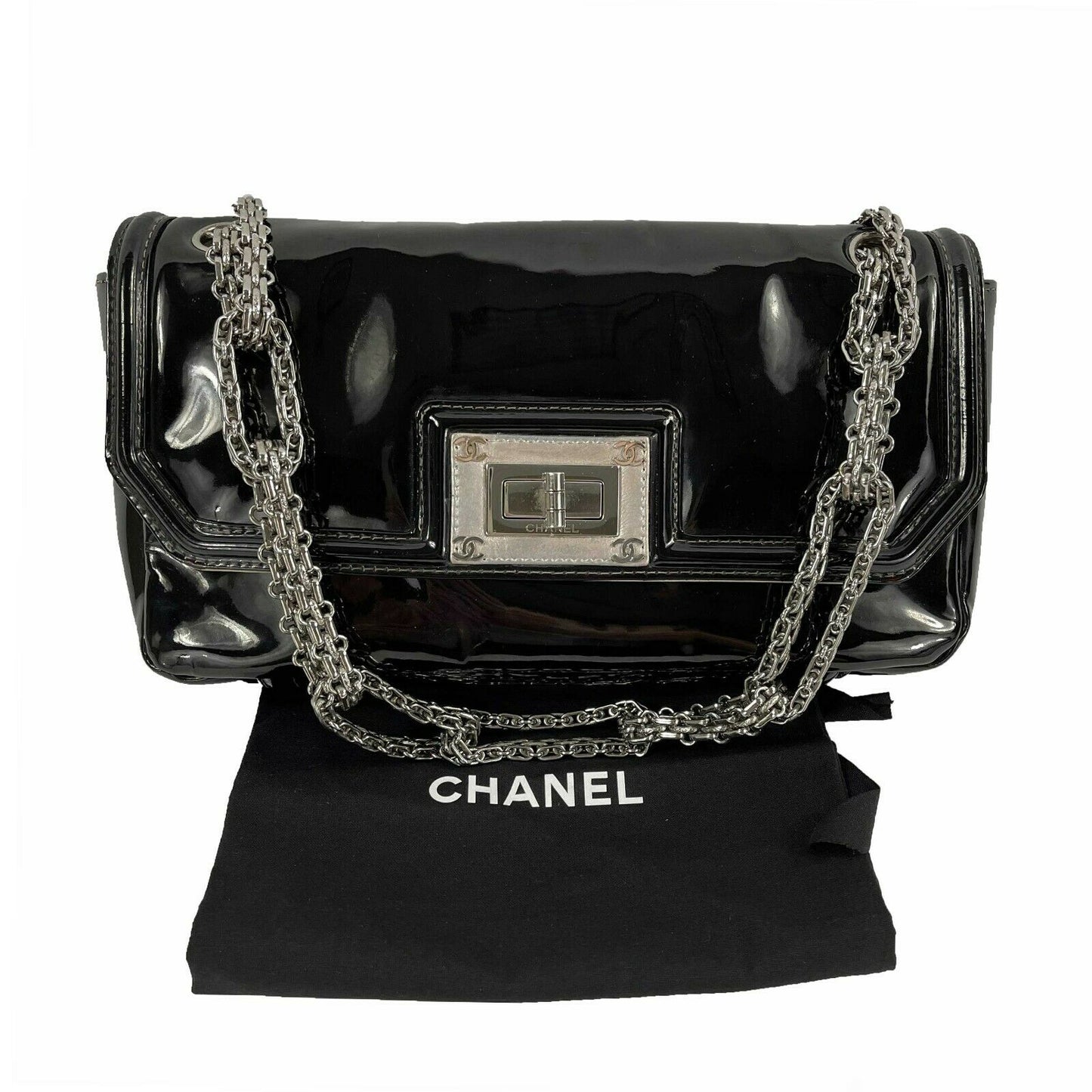 CHANEL - Reissue Black Medium Venetian Chain Mademoiselle Flap Shoulder Bag