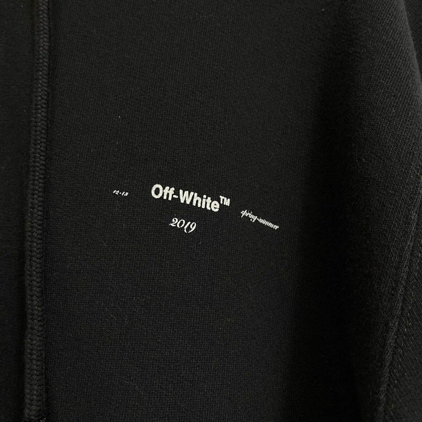 Off-White - Multicolor Oil Monet Painting Zip Hoodie - Black Jacket - Size M