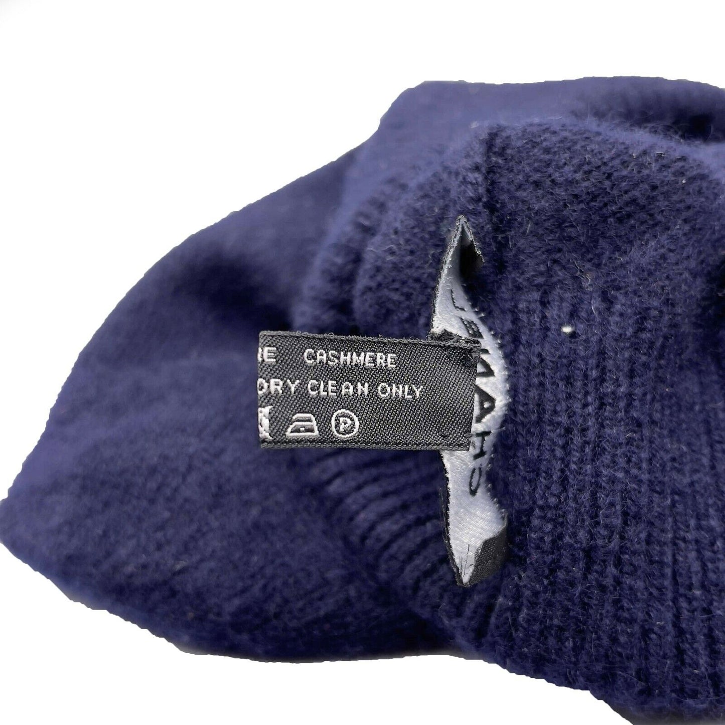 CHANEL - Cashmere CC Logo Beanie - Navy Blue Hat - CC Logo - One Size