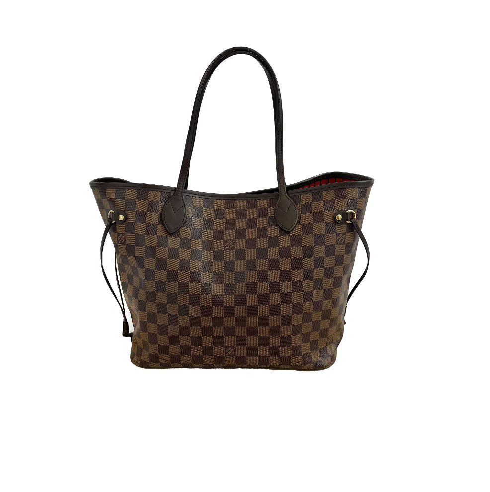 Louis Vuitton - LV Neverfull Damier Ebene MM - Brown / Red Tote / Shoulder Bag