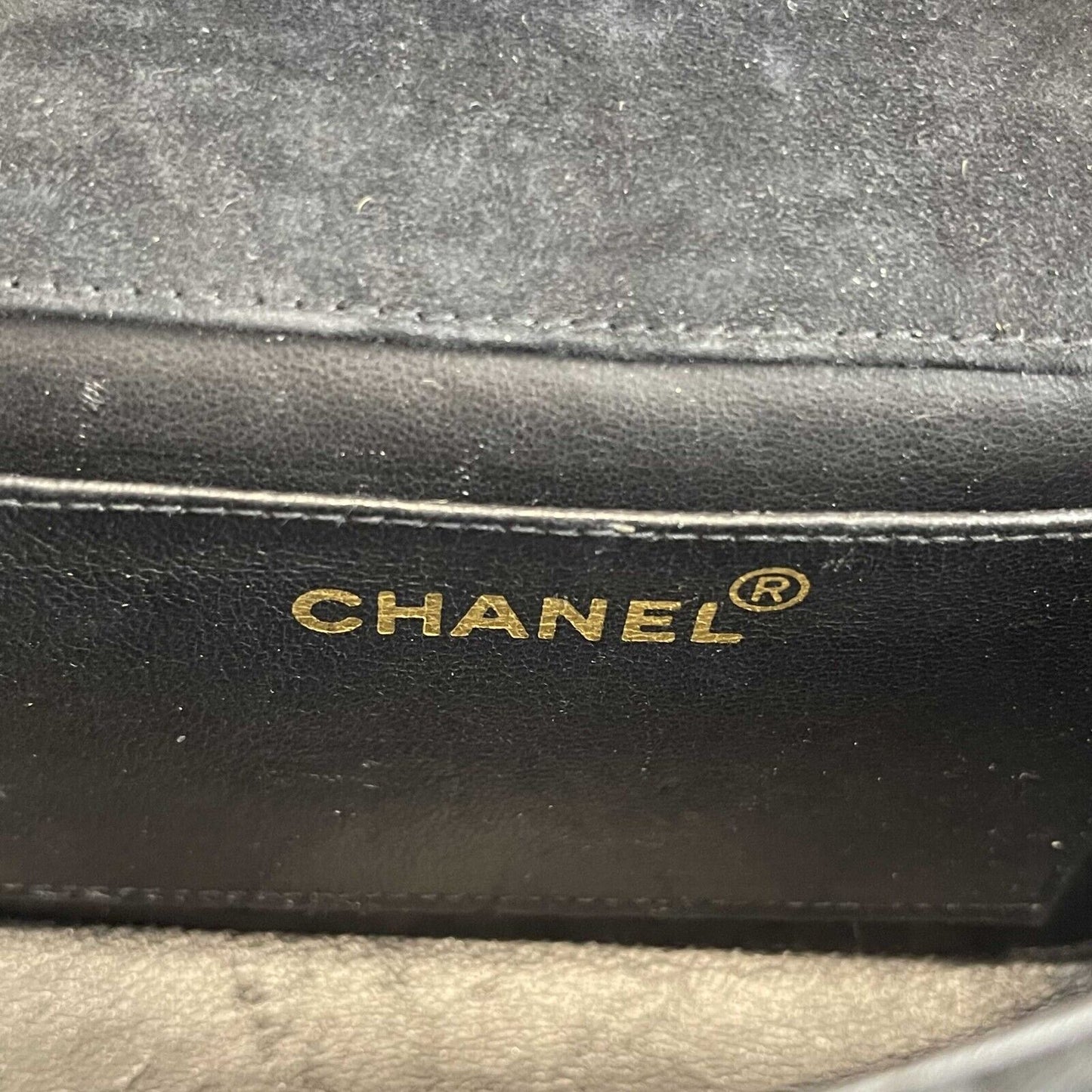 CHANEL - Vintage Round Flap Small Black Suede CC Crossbody