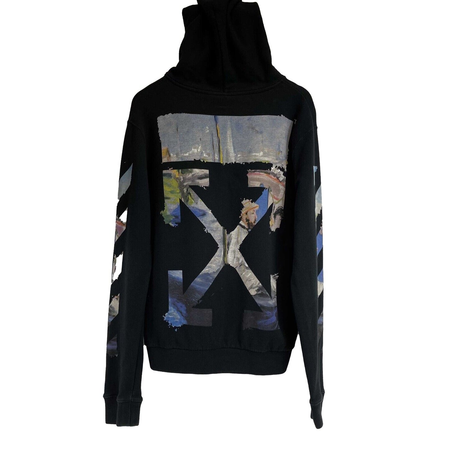 Off-White - Multicolor Oil Monet Painting Zip Hoodie - Black Jacket - Size M