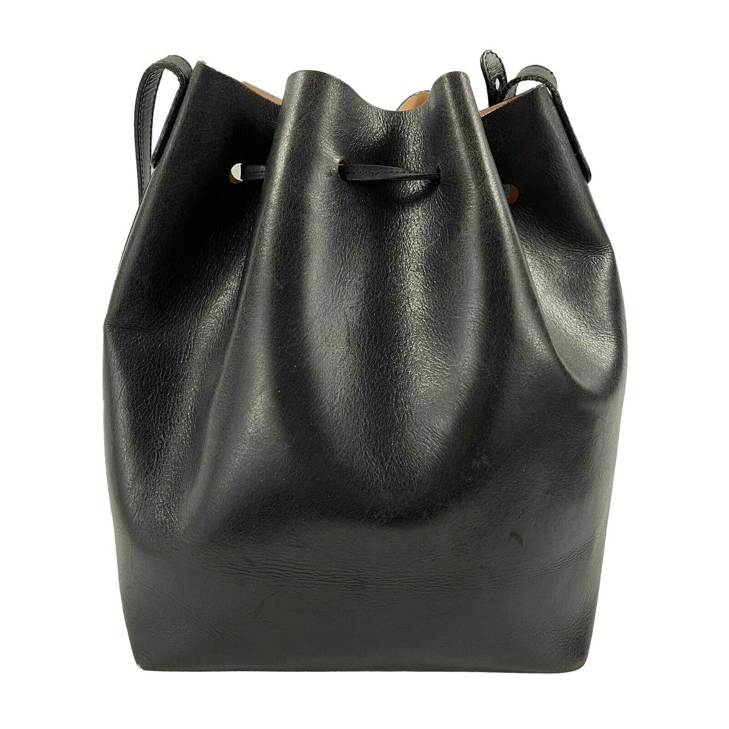 Mansur Gavriel - Black Leather Bucket Bag w/ Pouch - Crossbody Strap