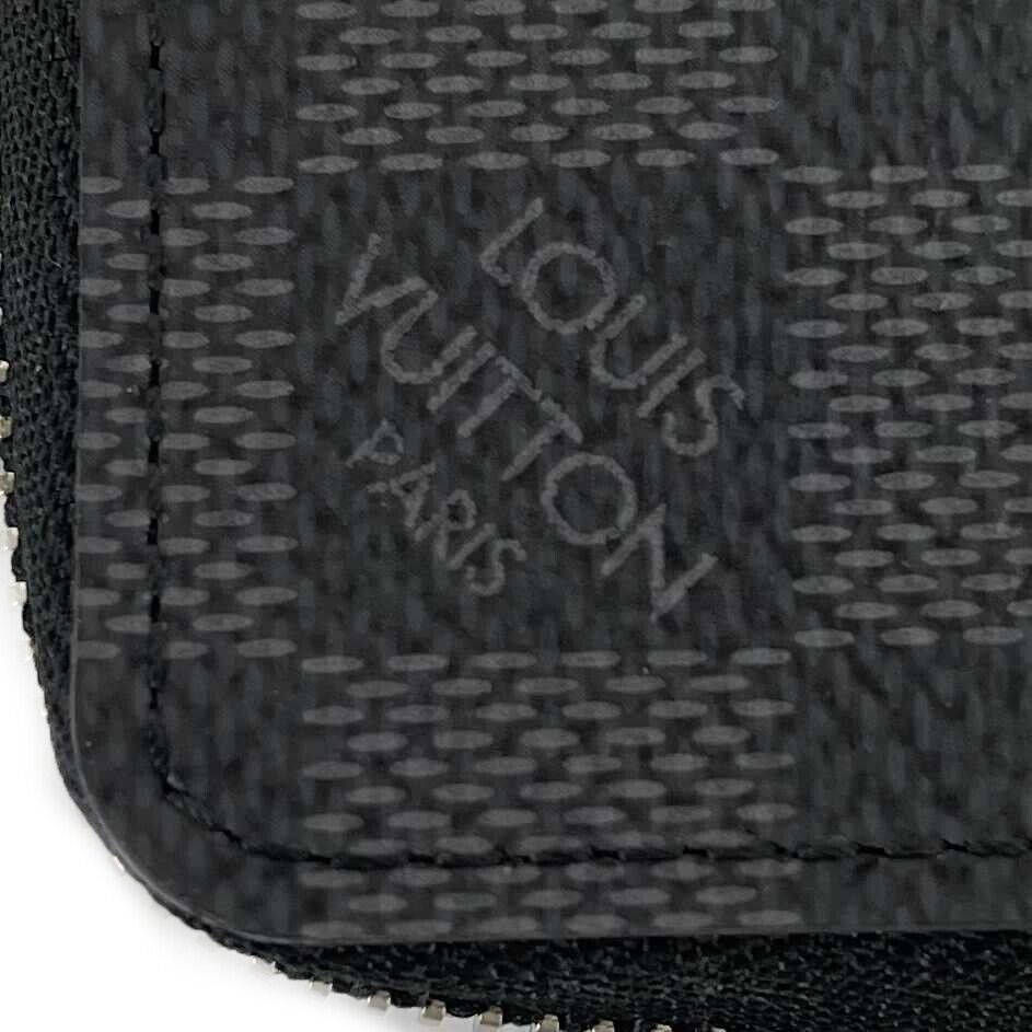 Louis Vuitton - LV Zippy Coin Purse Wallet - Black / Silver Damier Graphite