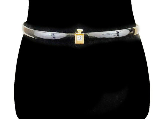 CHANEL - B12 A Slim Black Belt - Perfume No.5 Bottle Buckle - 75 / 30