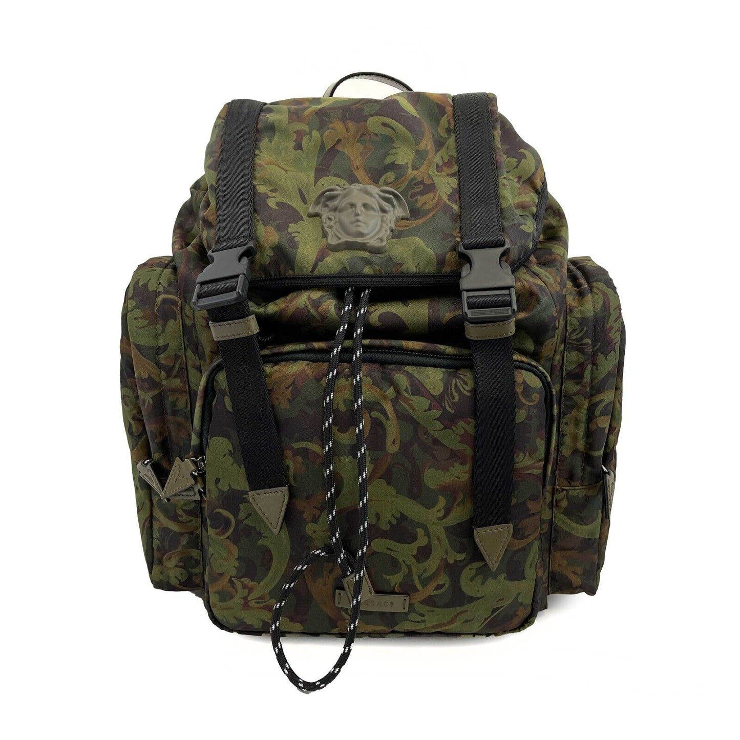 Versace - NEW La Medusa Men's Camo Green Large Nylon Backpack