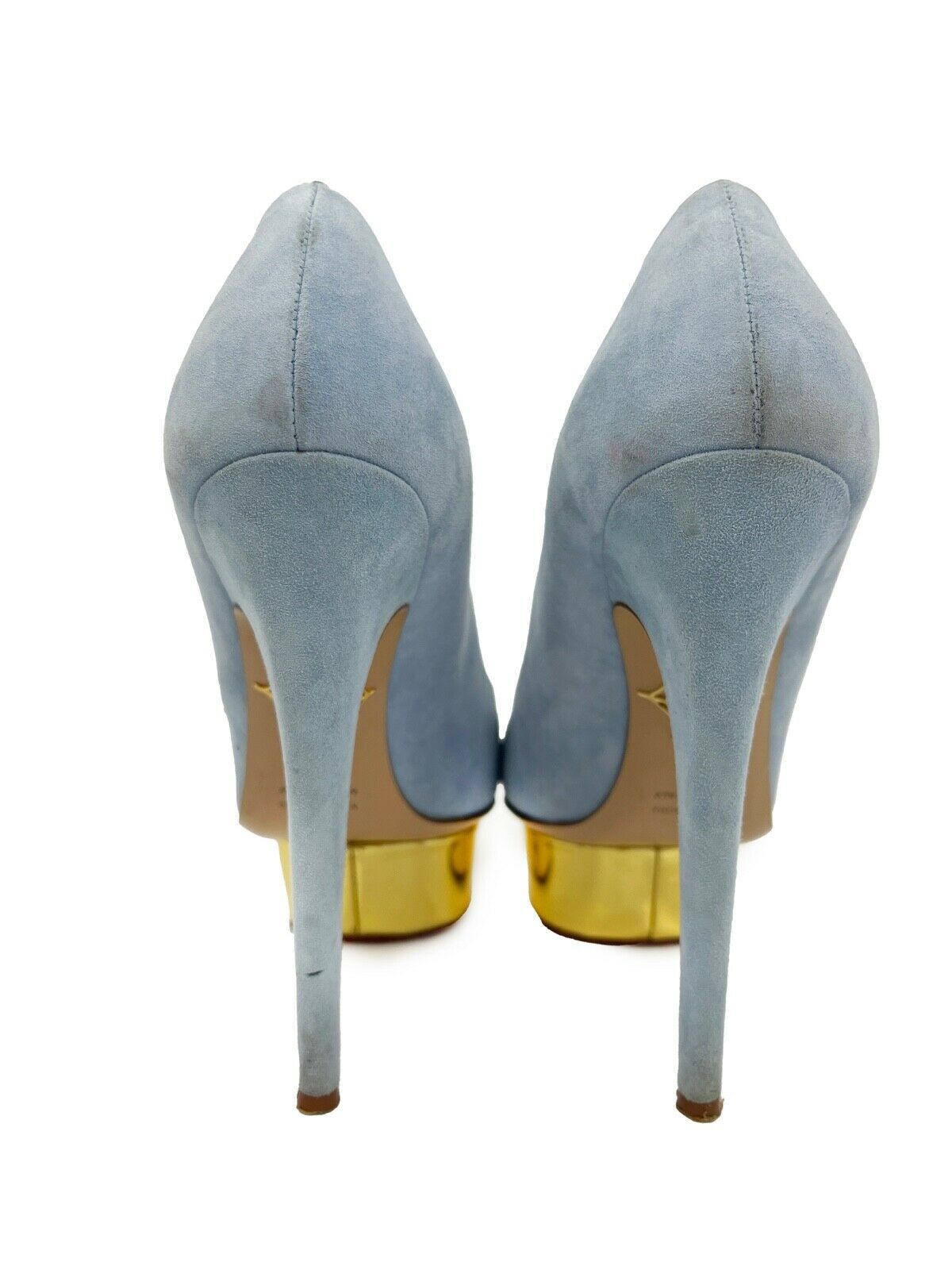 Charlotte Olympia - Very Good - Dolly Light Blue Suede Pumps - 36.5 - US 6.5