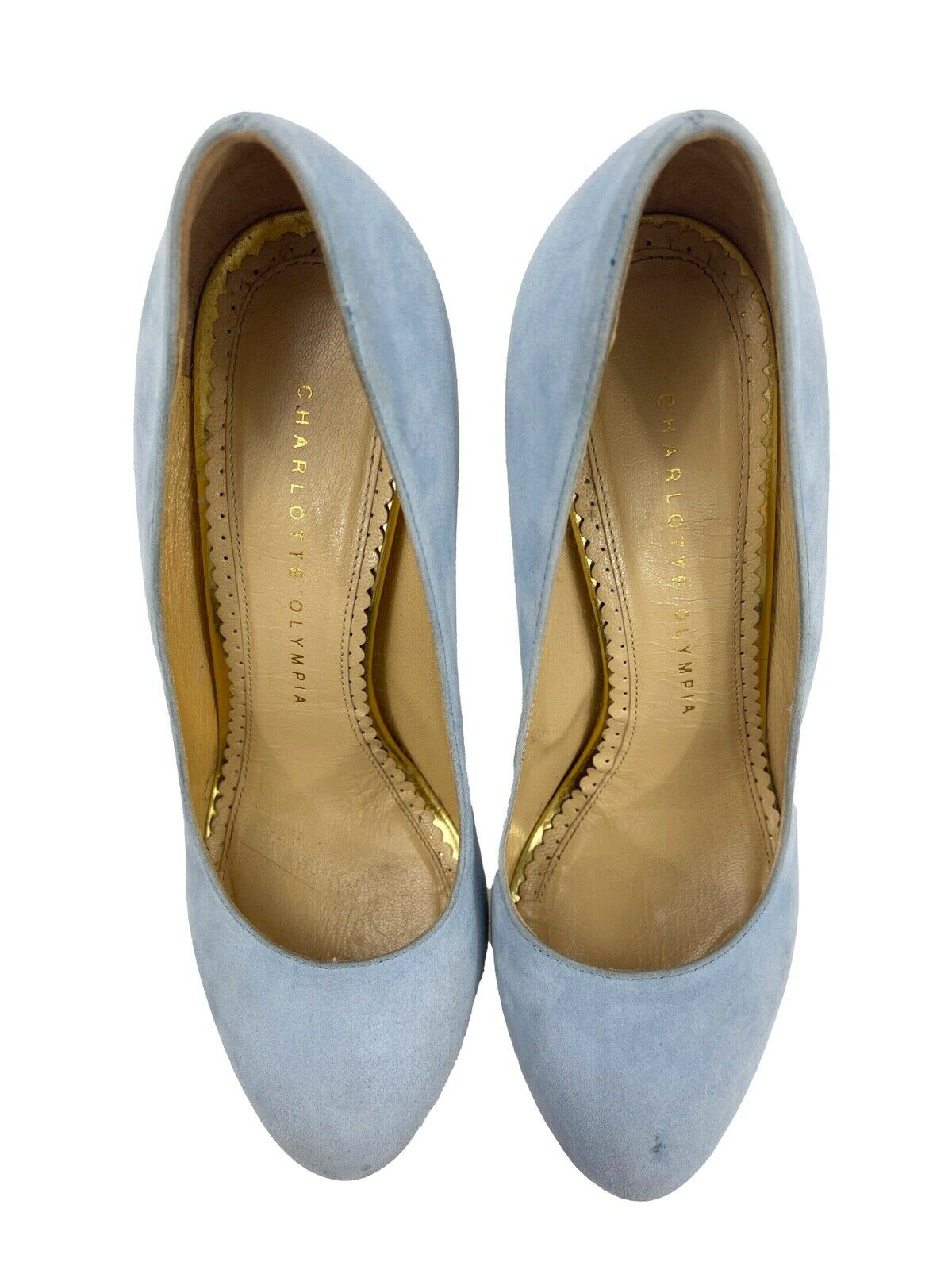 Charlotte Olympia - Very Good - Dolly Light Blue Suede Pumps - 36.5 - US 6.5