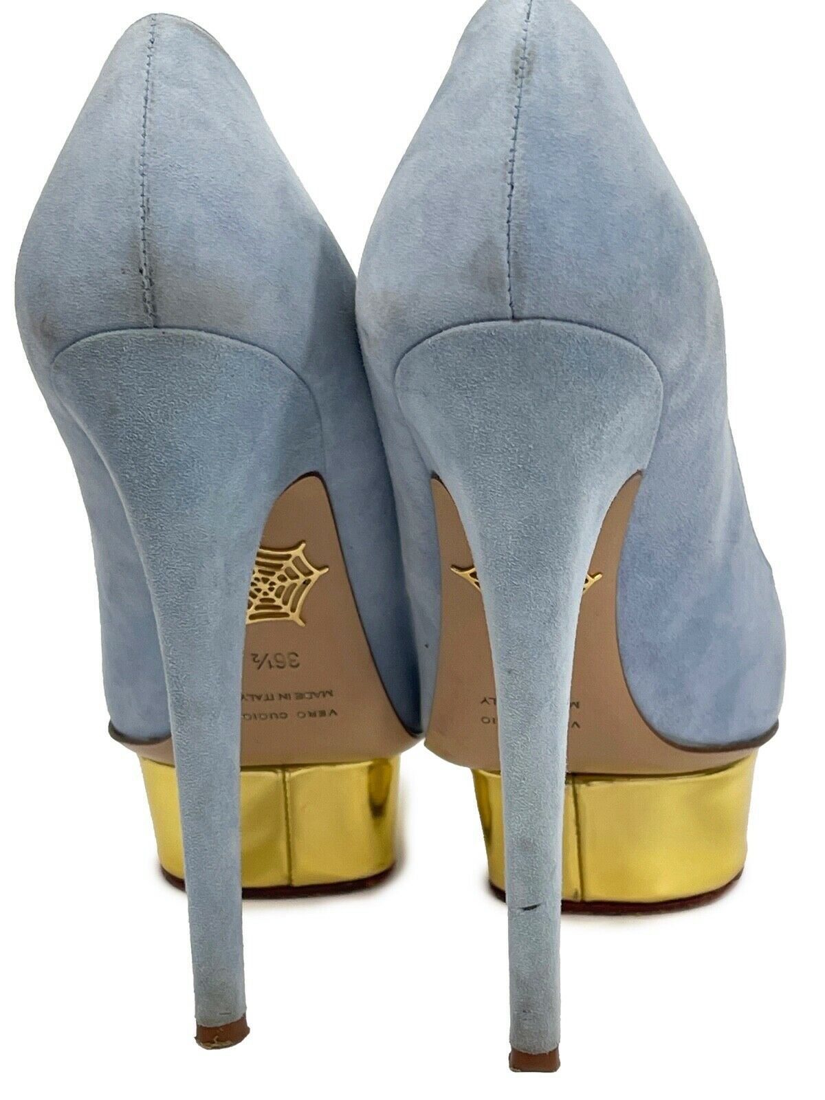 Charlotte Olympia - Very Good - Dolly Light Blue Suede Pumps - 36.5 - US 6.5