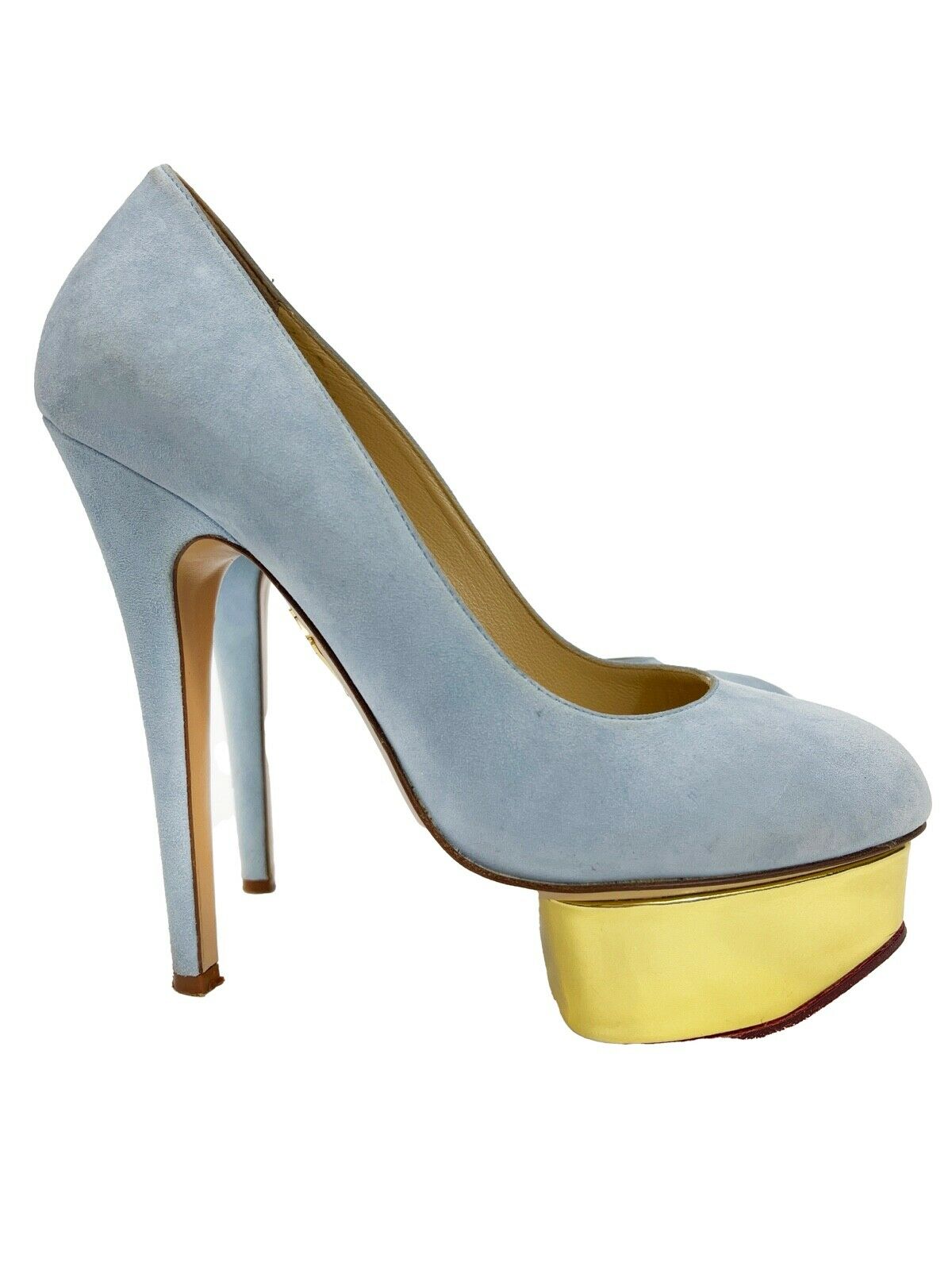 Charlotte Olympia - Very Good - Dolly Light Blue Suede Pumps - 36.5 - US 6.5