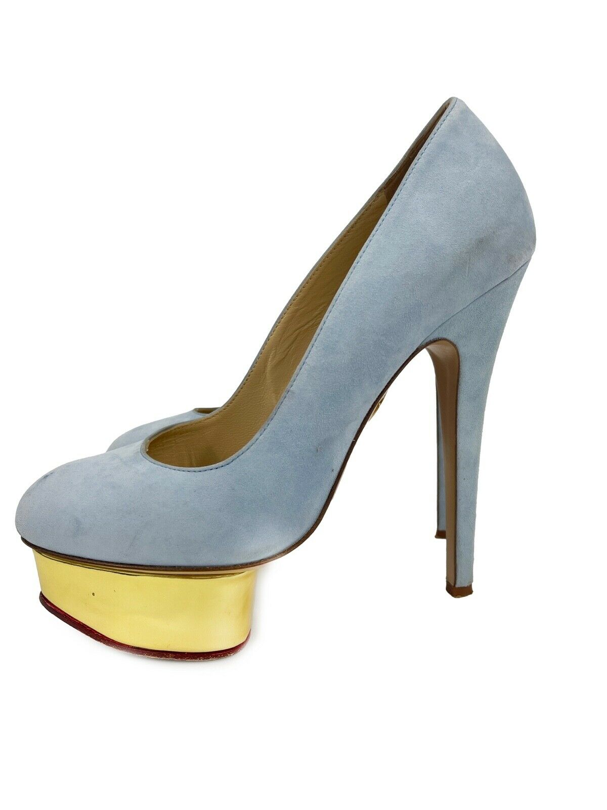 Charlotte Olympia - Very Good - Dolly Light Blue Suede Pumps - 36.5 - US 6.5