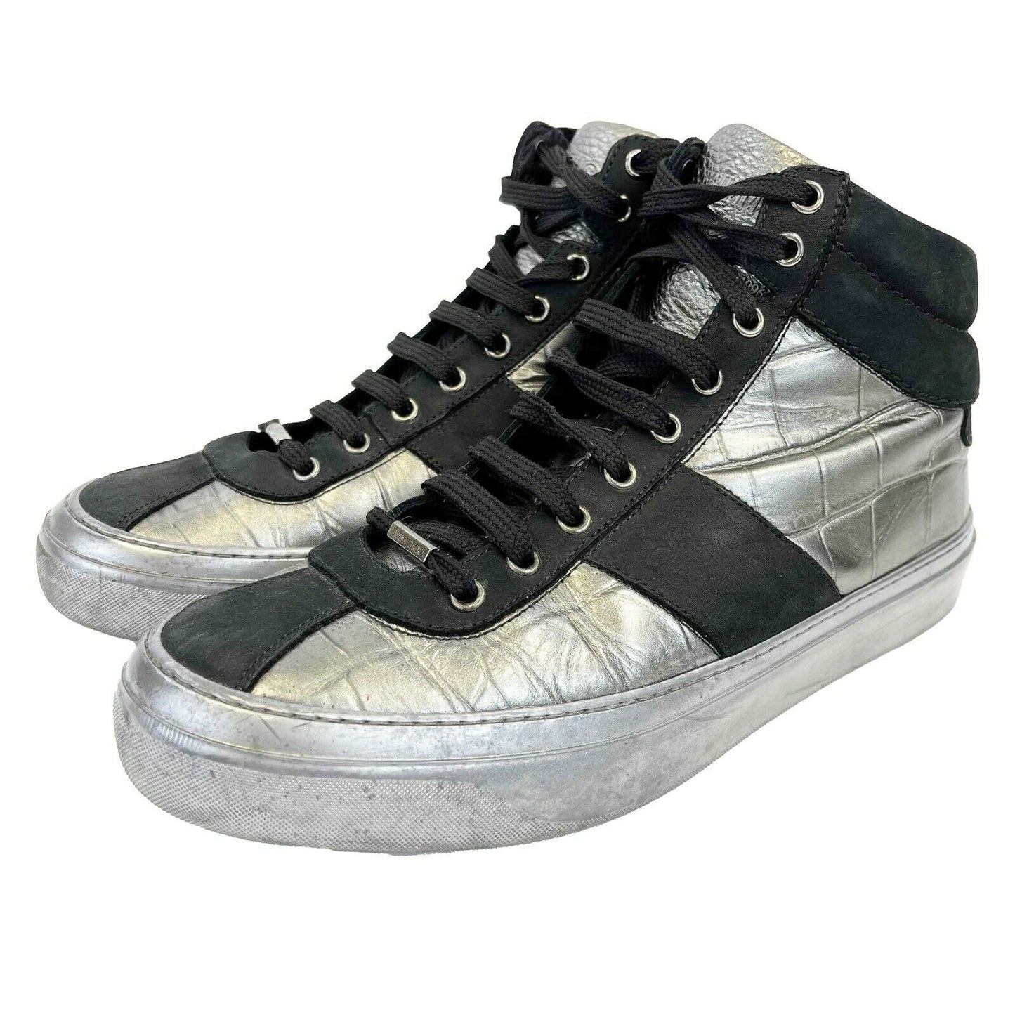 Jimmy Choo - Very Good - Belgravia High Top Sneaker - Black Gunmetal - 42 US 9