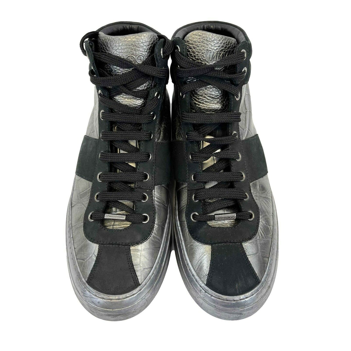 Jimmy Choo - Very Good - Belgravia High Top Sneaker - Black Gunmetal - 42 US 9