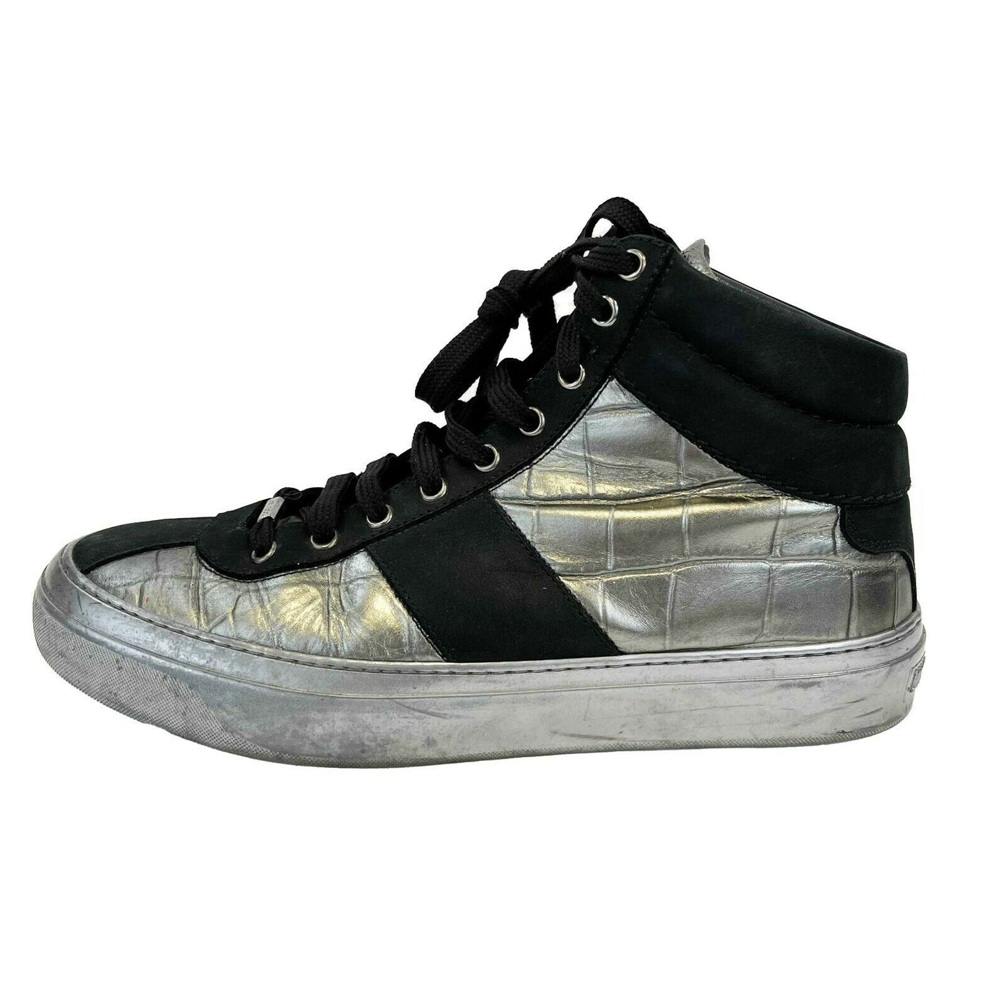 Jimmy Choo - Very Good - Belgravia High Top Sneaker - Black Gunmetal - 42 US 9