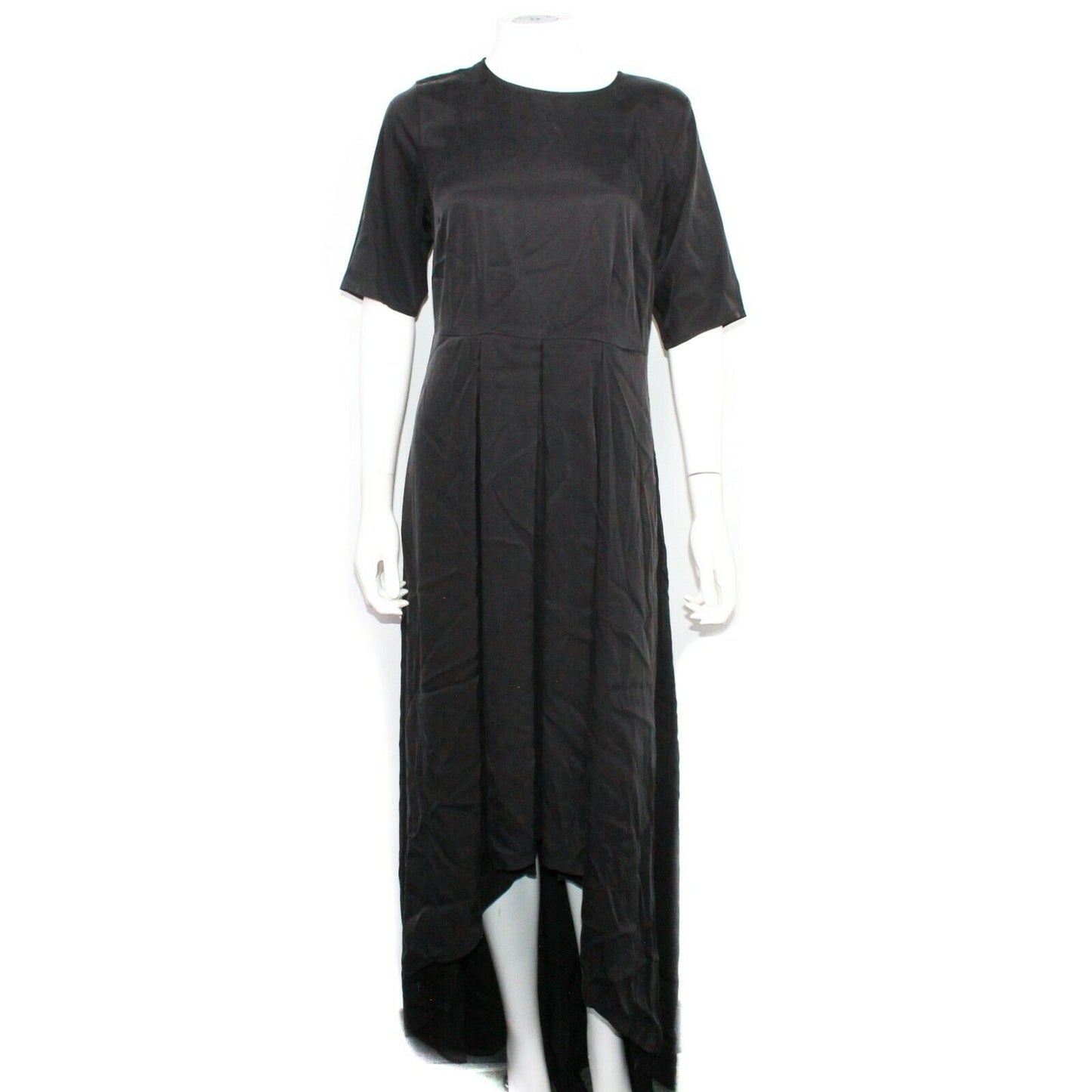 New: GOOP x Universal Standard Dress Black Flowy Maxi High Low US XXS