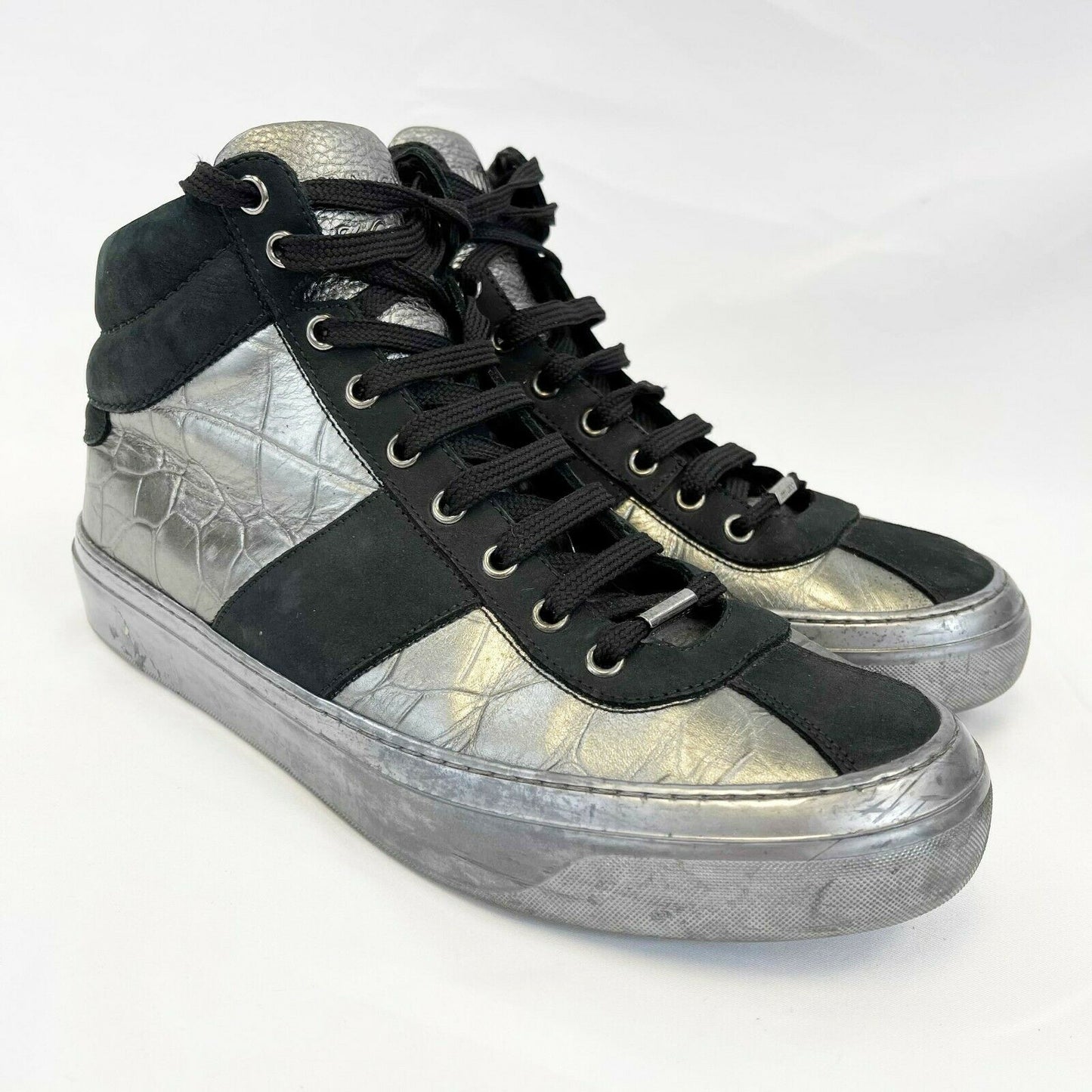 Jimmy Choo - Very Good - Belgravia High Top Sneaker - Black Gunmetal - 42 US 9