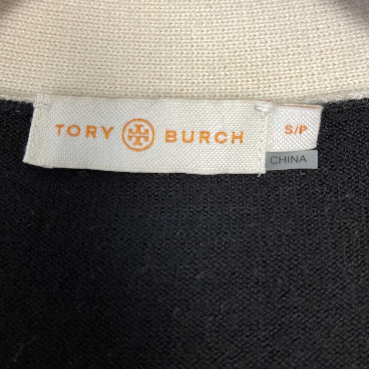 Tory Burch - Black Cardigan Sweater - Black, Cream - Small - Top