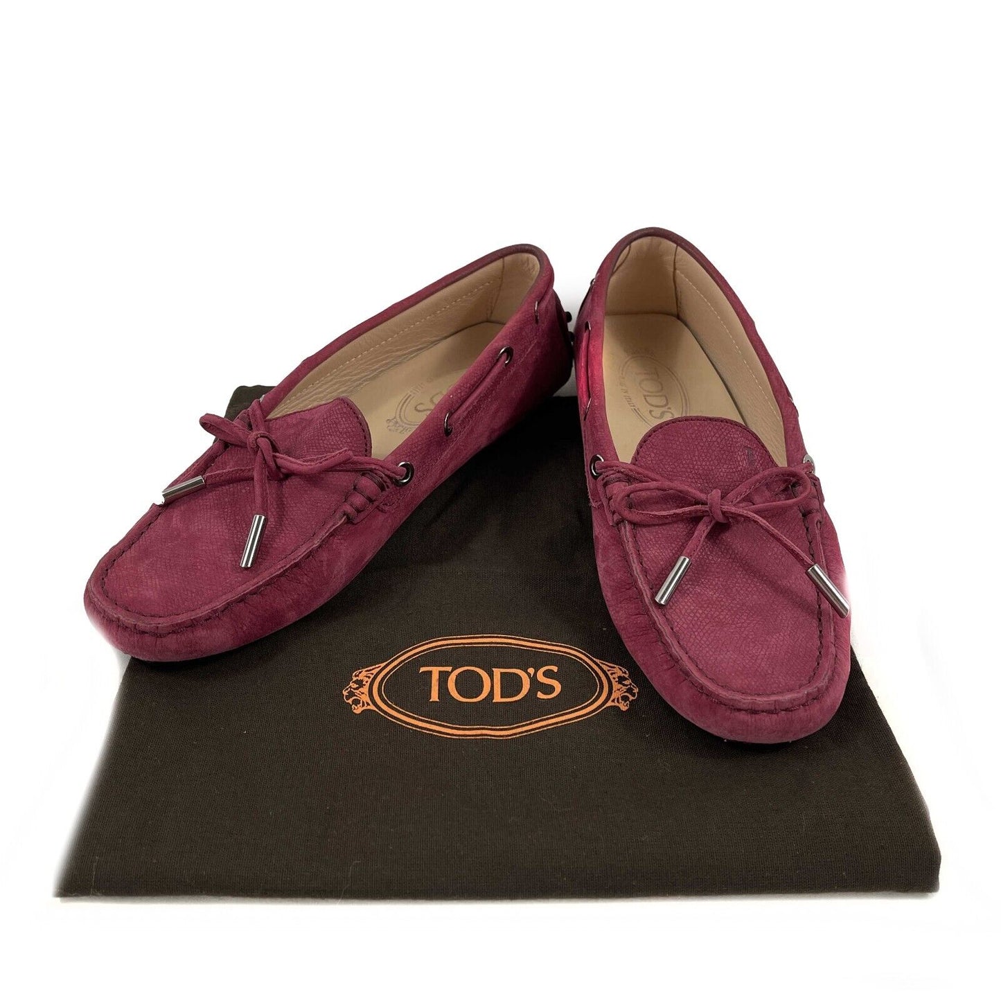 Tod's - Leather Gommino Driving Loafers - Violet - 37.5- US 7.5