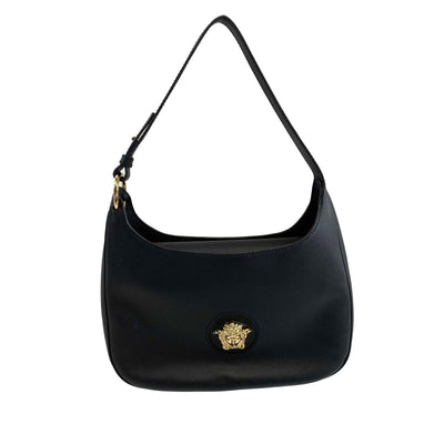 Versace - New w/ Tags - La Medusa Leather Hobo Bag - Black Shoulder Bag