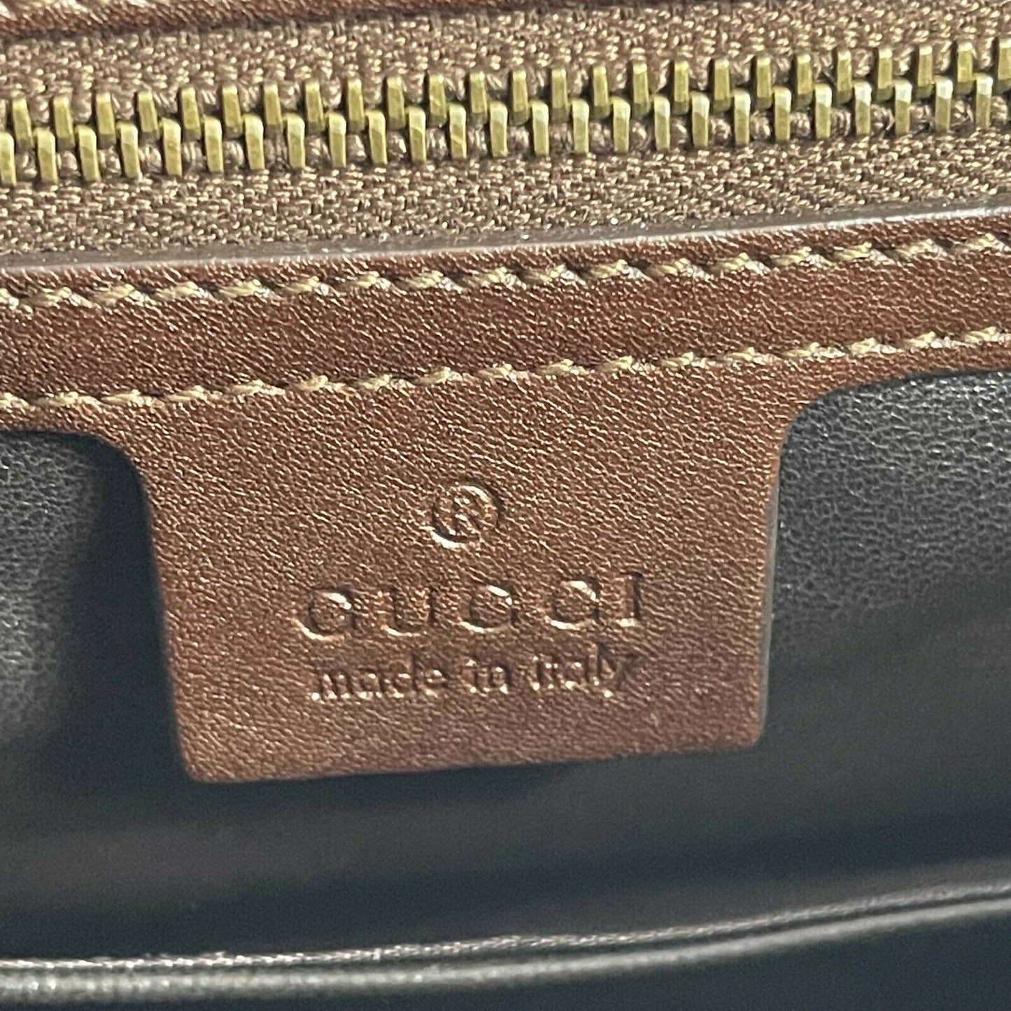 GUCCI -1973 Python Metallic Brown Python / Gold Shoulder Bag