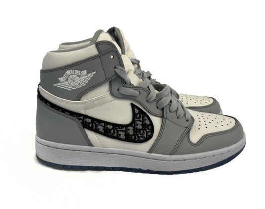 Christian Dior - 2020 Dior x Air Jordan 1 High - Grey, White, Navy - US 5.5