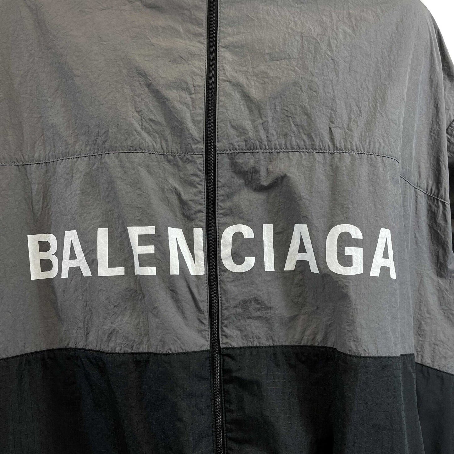 Balenciaga - Oversized Logo Elephant / Windbreaker Grey Jacket - Size 48