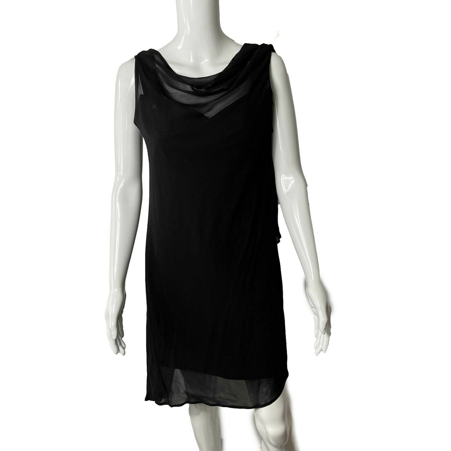 Ann Demeulemeester - Black Sheer Asymmetrical Dress - One Size