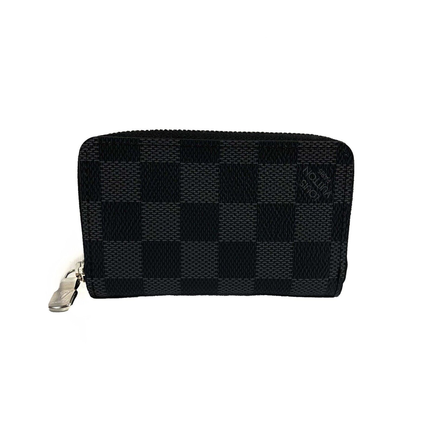 Louis Vuitton - LV Zippy Coin Purse Wallet - Black / Silver Damier Graphite