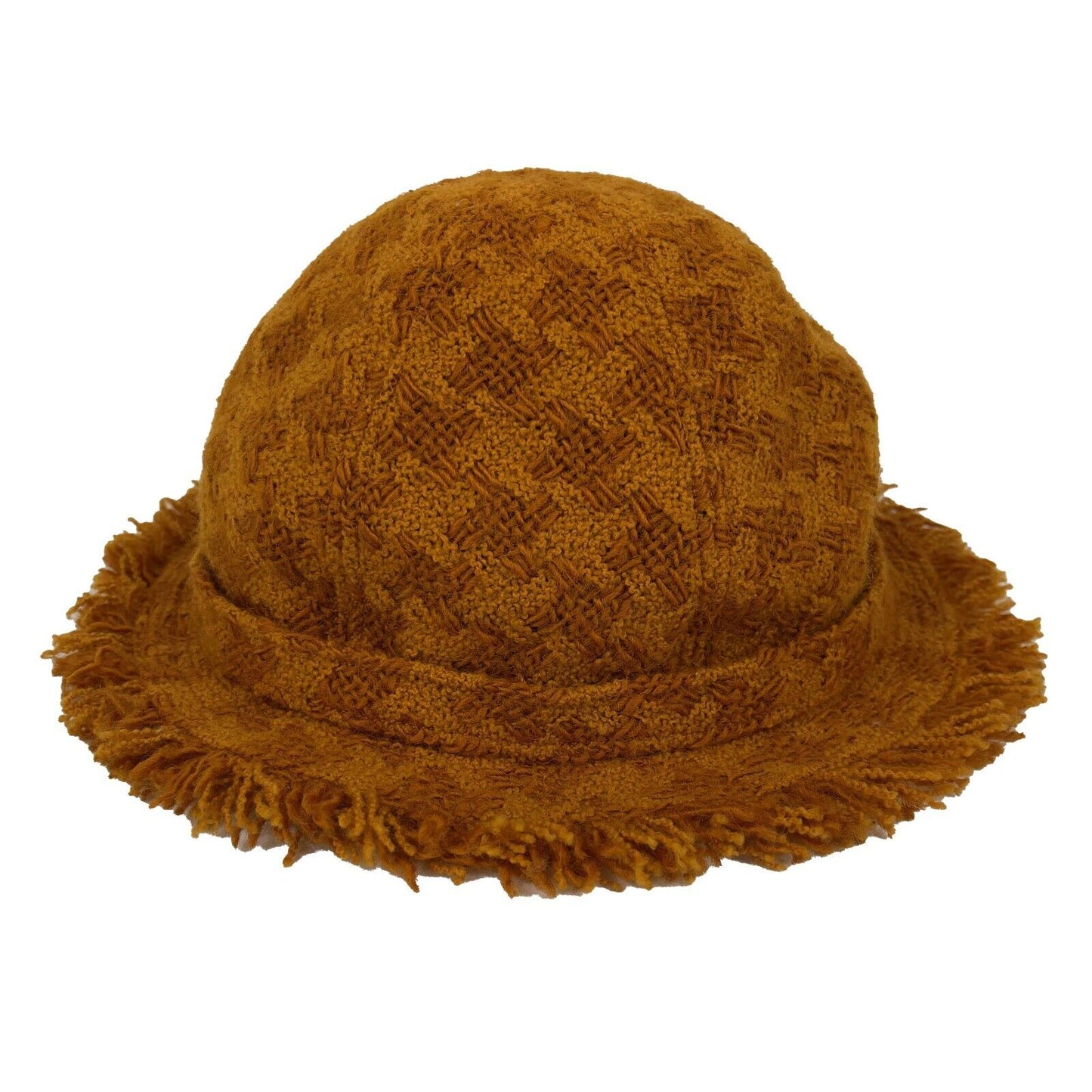 CHANEL - Vintage Orange Cloth Yarn Bucket Hat - Fringe Detail - 57 / S