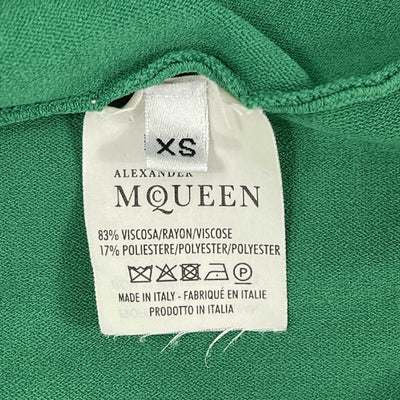 Alexander McQueen - Solid Sleeveless Midi Flare - Green Dress - XS