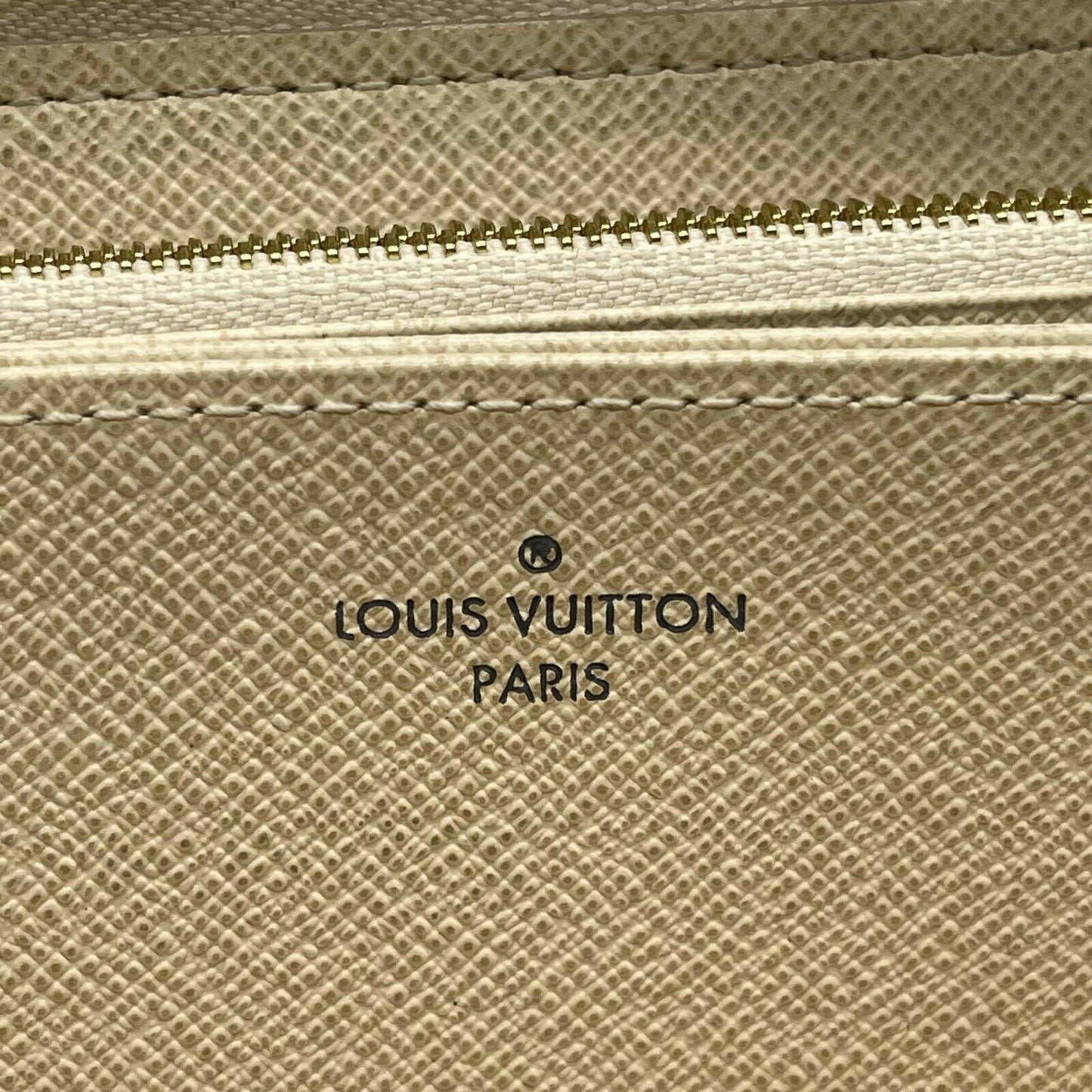 LV Louis Vuitton - Zippy Wallet - Canvas / Leather - Damier Azur / Gold