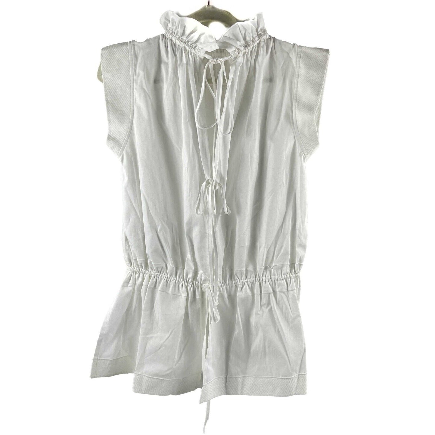 Victoria Victoria Beckham - NEW - Sleeveless White Tie Blouse - UK 4 US 0