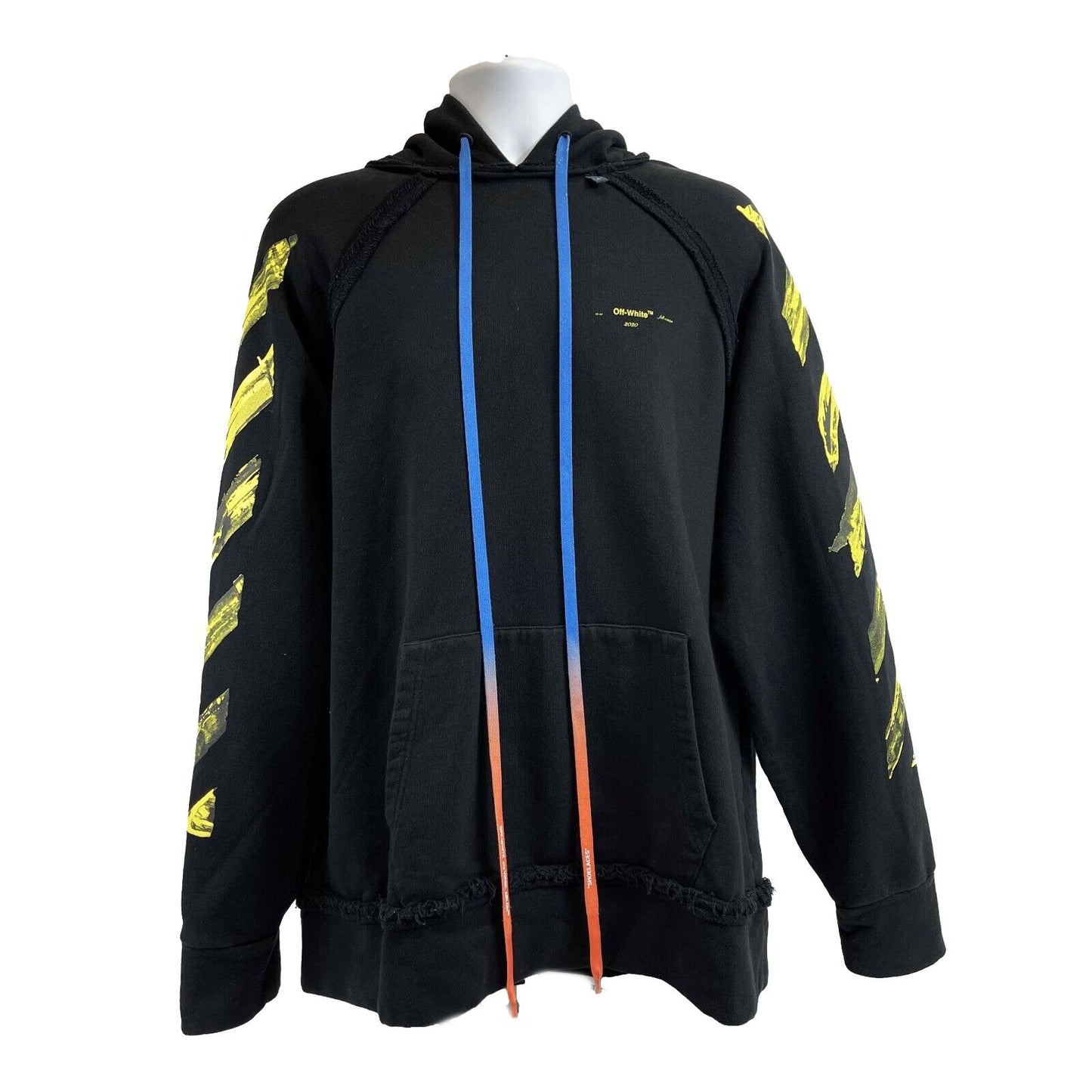 Off-White - Arrows Incomplete Hoodie - Black and Multicolor - Medium - Jacket