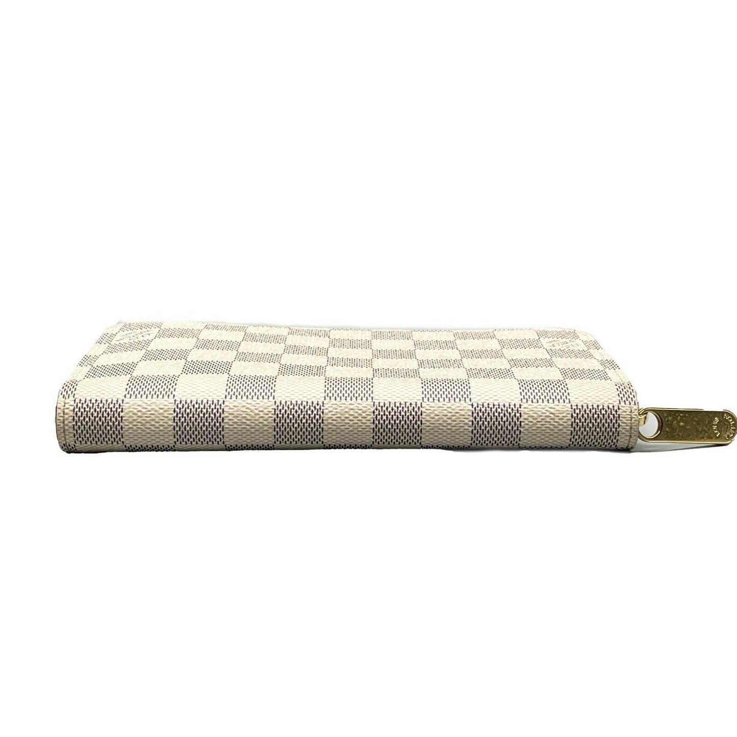 LV Louis Vuitton - Zippy Wallet - Canvas / Leather - Damier Azur / Gold